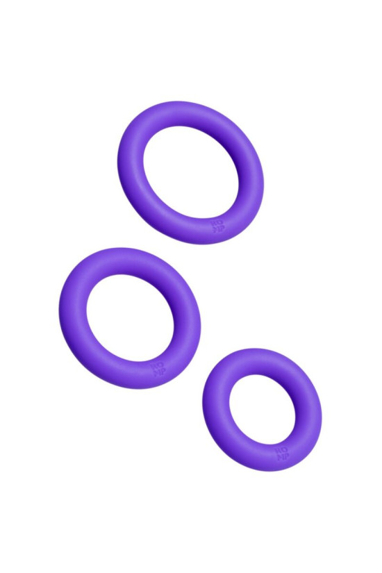 ROMP - REMIX TRIO SET DI 3 ANELLI PER PENE IN SILICONE VIOLA