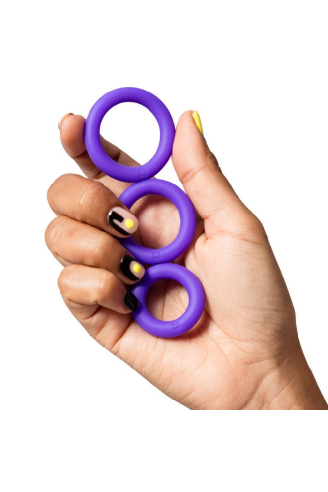 ROMP - REMIX TRIO SET DI 3 ANELLI PER PENE IN SILICONE VIOLA