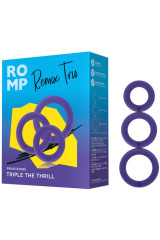 ROMP - REMIX TRIO SET DI 3 ANELLI PER PENE IN SILICONE VIOLA