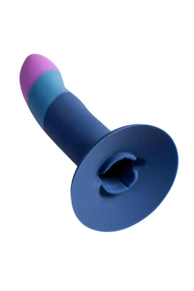 ROMP - DILDO IN SILICONE PICCOLO CON VENTOSA TRICOLORE 14 CM