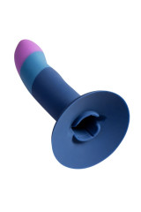 ROMP - DILDO IN SILICONE PICCOLO CON VENTOSA TRICOLORE 14 CM