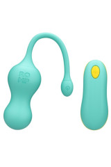 ROMP - CELLO VIBRATORE MULTIFUNZIONE A UOVO TURCHESE CON TELECOMANDO