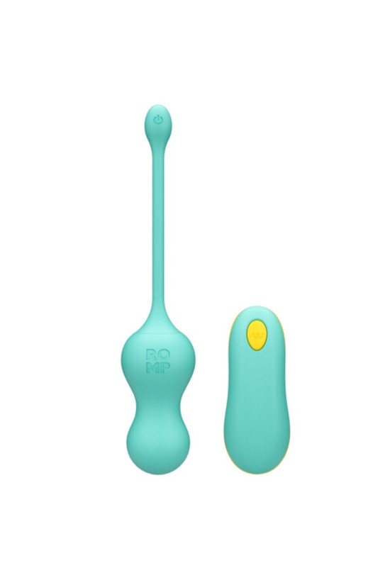 ROMP - CELLO VIBRATORE MULTIFUNZIONE A UOVO TURCHESE CON TELECOMANDO