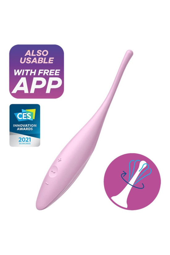 SATISFYER - VIBRATORE TWIRLING JOY CLIT TIP ROSA
