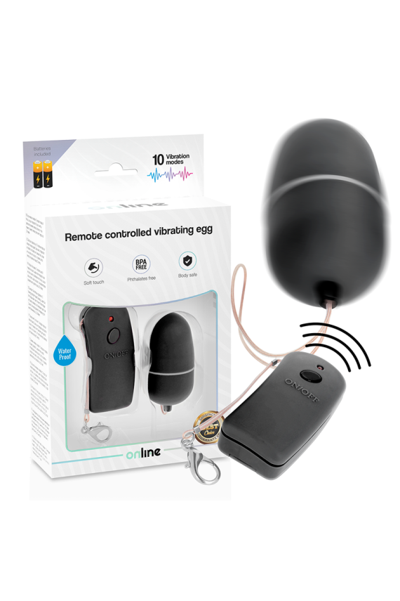 ONLINE - UOVO VIBRANTE CON TELECOMANDO NERO