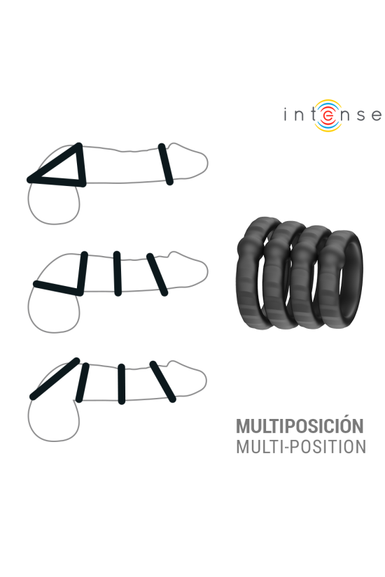 INTENSE - MICHIEL SET DI 4 ANELLI PER PENE MODELLO 10