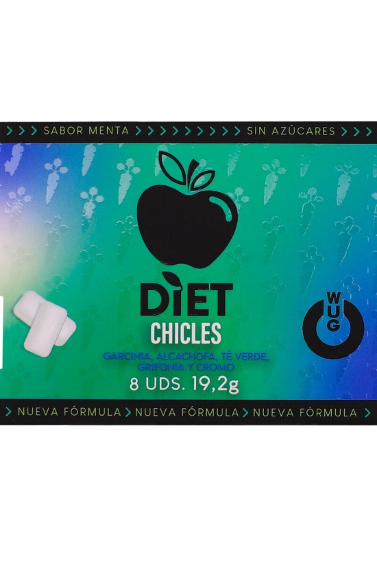 WUG DIET - BLISTER DI GOMME DA MASTICARE FUNZIONALI ALLA MENTA SENZA ZUCCHERO