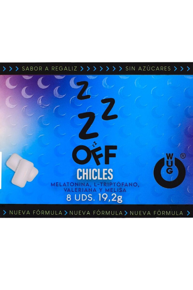 WUG OFF - GOMME DA MASTICARE AL GUSTO DI LIQUIRIZIA CON MELATONINA FUNZIONALE E VALERIANA