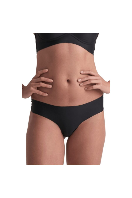 BYE-BRA - PACK 2 TANGAS INVISIBLES BEIGE Y NEGRO TALLA L