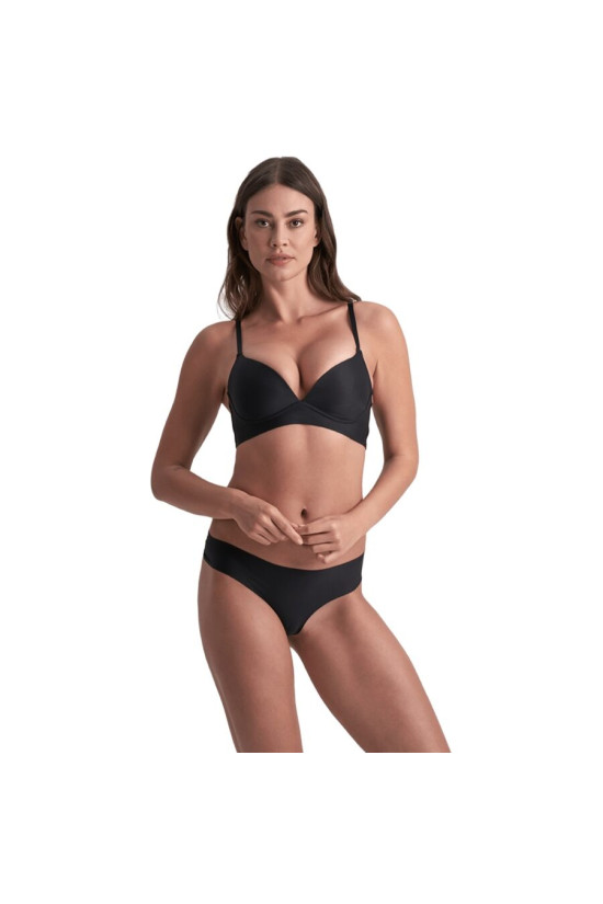 BYE-BRA - PACK 2 TANGAS INVISIBLES BEIGE Y NEGRO TALLA L