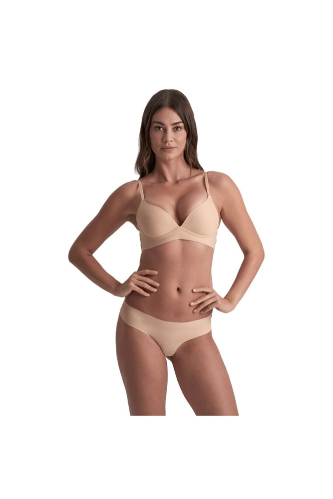BYE-BRA - PACK 2 TANGAS INVISIBLES BEIGE Y NEGRO TALLA XXL