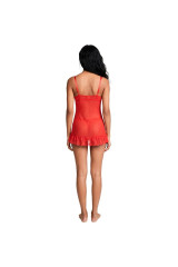LIVCO CORSETTI FASHION - SET NUIT T-SHIRT + PANTY ROSSO 2028 S/M