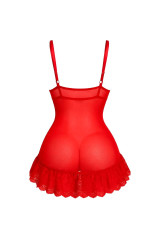 LIVCO CORSETTI FASHION - SET NUIT T-SHIRT + PANTY ROSSO 2028 S/M