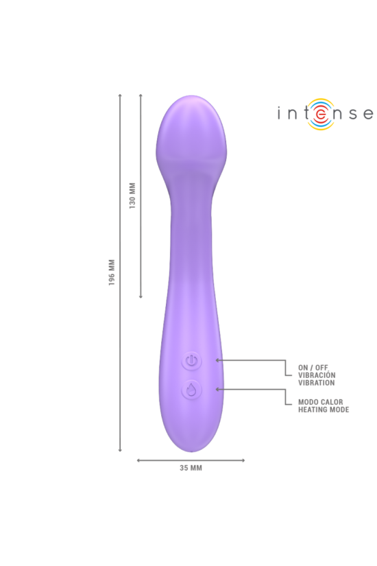 INTENSE - VIBRATORE BECKY 19 CM RISCALDABILE 7 VIBRAZIONI VIOLA