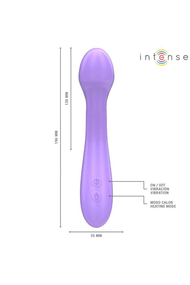 INTENSE - VIBRATORE BECKY 19 CM RISCALDABILE 7 VIBRAZIONI VIOLA