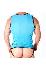 MACHO - T-SHIRT BLU L/XL