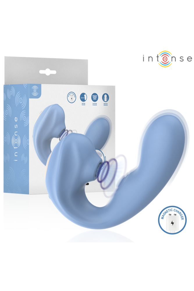 INTENSE - STIMOLATORE CLITORIDEO MULTIFUNZIONE GINA BLU