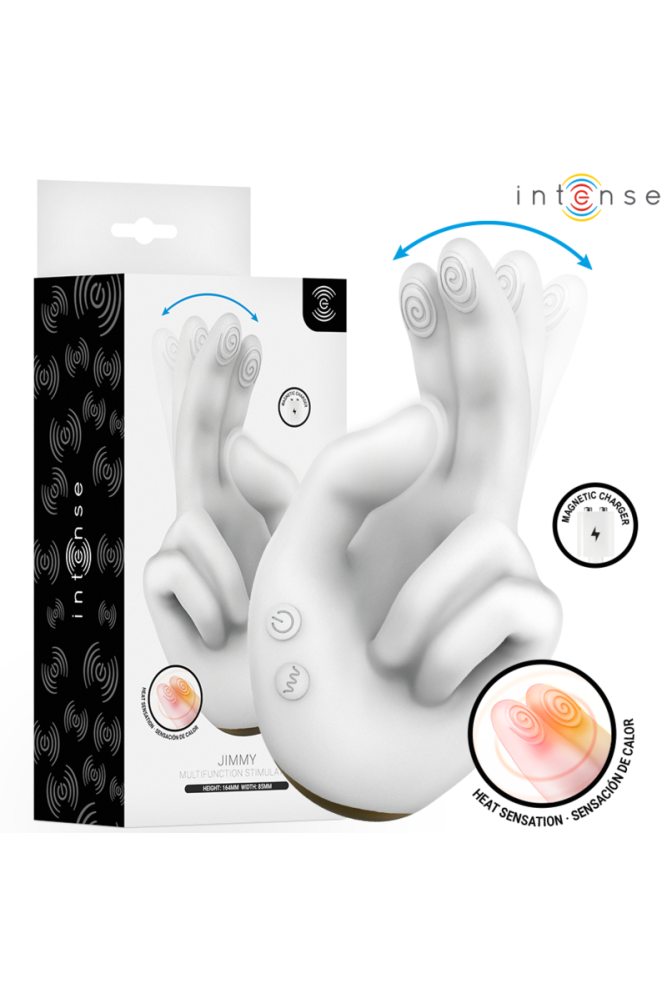 INTENSE - JIMMY STIMOLATORE MULTIFUNZIONE A FORMA DI MANO CON VIBRAZIONE E CALORE