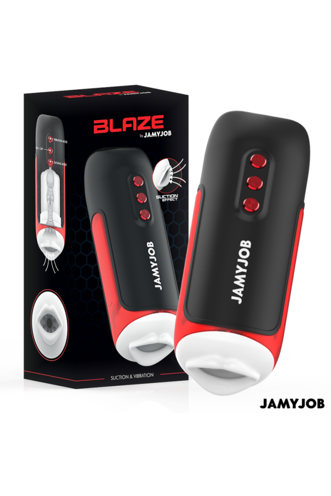 JAMYJOB - BLAZE MASTURBATORE AUTOMATICO CON 5 MODALITÀ DI ASPIRAZIONE E VIBRAZIONE