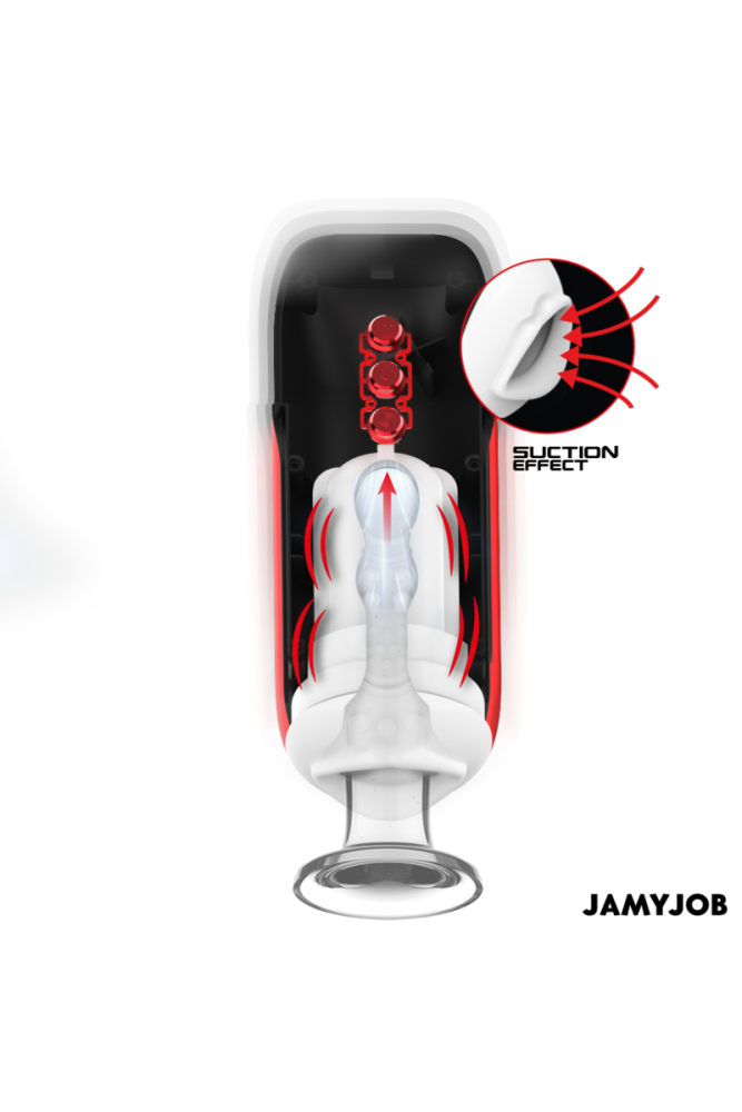 JAMYJOB - BLAZE MASTURBATORE AUTOMATICO CON 5 MODALITÀ DI ASPIRAZIONE E VIBRAZIONE