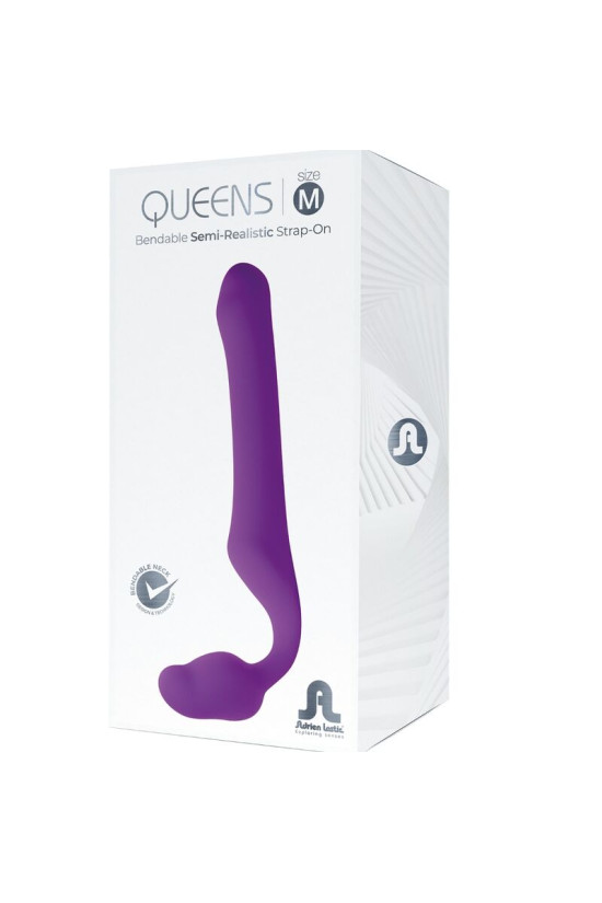 ADRIEN LASTIC - QUEENS STRAP-ON FLESSIBILE VIOLA TAGLIA M