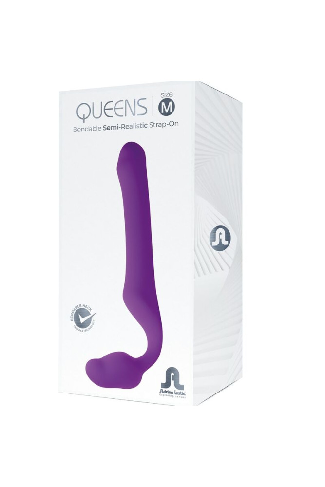 ADRIEN LASTIC - QUEENS STRAP-ON FLESSIBILE VIOLA TAGLIA M