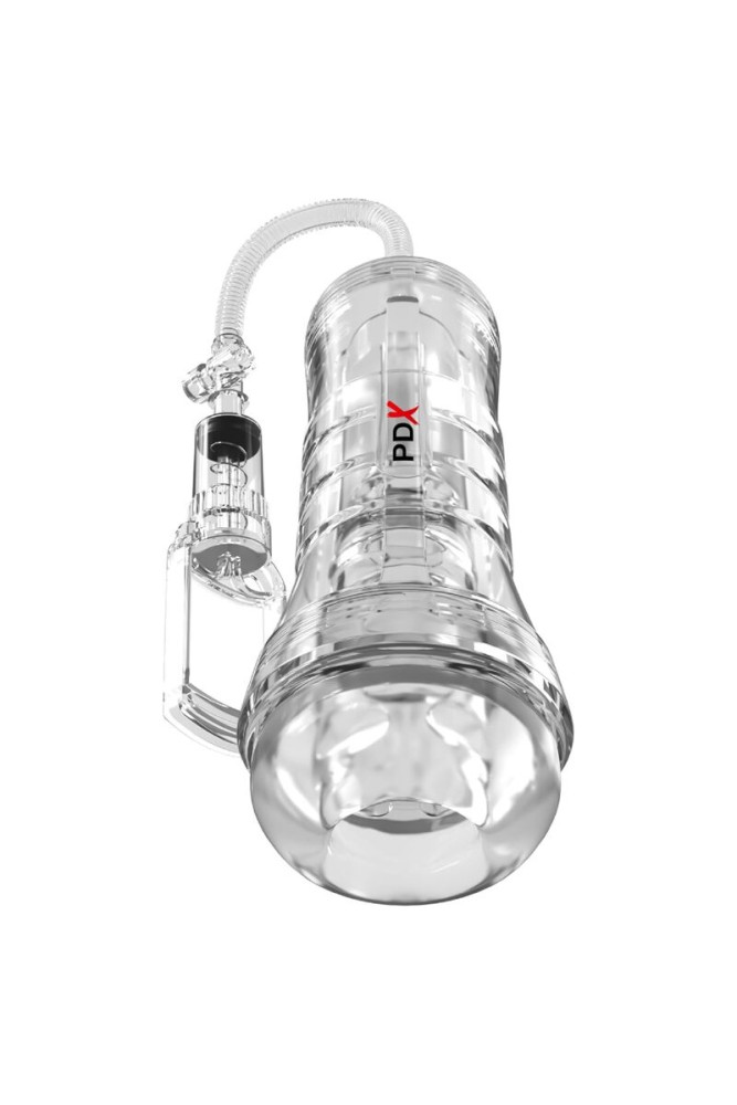 PDX ELITE - ASPIRATORE A TUBO DI VISTA XXL TRASPARENTE CON POMPA DI ASPIRAZIONE 27