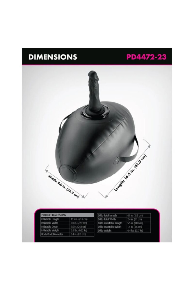 FETISH FANTASY SERIES - BODY DOCK SFERA DELL'AMORE GONFIABILE CON DILDO NERO 41