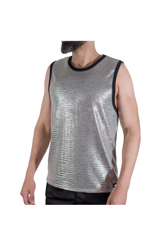 MACHO - T-SHIRT CON GLITTER FINI L/XL