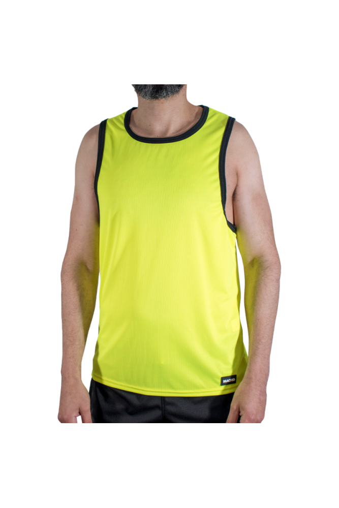 MACHO - CMV001 T-SHIRT DA PALESTRA GIALLA L/XL