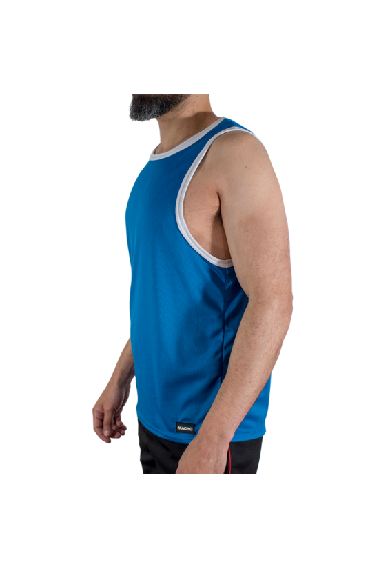 MACHO - CMV002 T-SHIRT BLU DA PALESTRA S/M