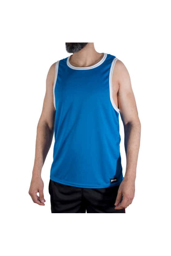 MACHO - CMV002 T-SHIRT BLU DA PALESTRA L/XL