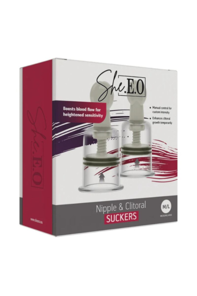 SHE.E.O - DISPOSITIVI DI ASPIRAZIONE PER CAPEZZOLI E CLITORIDE M/L