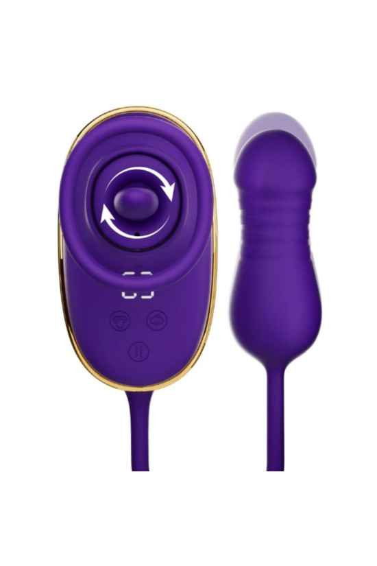 SHE.E.O - STRUMENTO DI ASPIRAZIONE CLITORIDEA CON EFFETTO LECCHIO E STIMOLATORE ANALE VIOLA