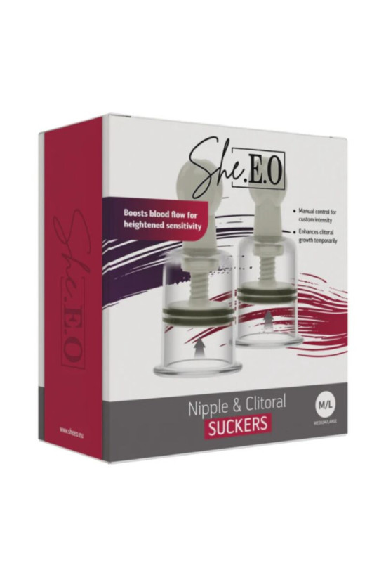 SHE.E.O - DISPOSITIVI DI ASPIRAZIONE PER CAPEZZOLI E CLITORIDE M/L