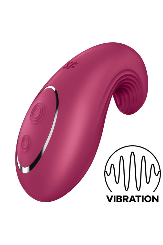 SATISFYER - VIBRATORE DA APPOGGIO DIPPING DELIGHT ROSSO
