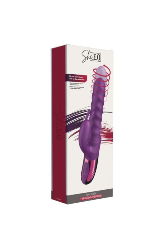 SHE.E.O - VIBRATORE A SPIRALE CON CONIGLIO VIOLA