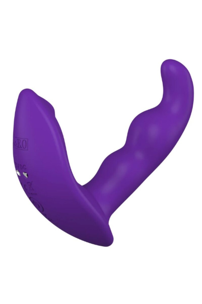 SHE.E.O - STIMOLATORE ANALE VIBRANTE ROTANTE CON TELECOMANDO VIOLA