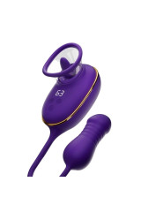 SHE.E.O - STRUMENTO DI ASPIRAZIONE CLITORIDEA CON EFFETTO LECCHIO E STIMOLATORE ANALE VIOLA