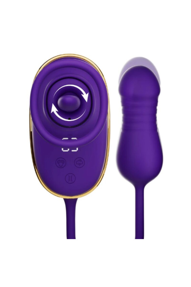 SHE.E.O - STRUMENTO DI ASPIRAZIONE CLITORIDEA CON EFFETTO LECCHIO E STIMOLATORE ANALE VIOLA