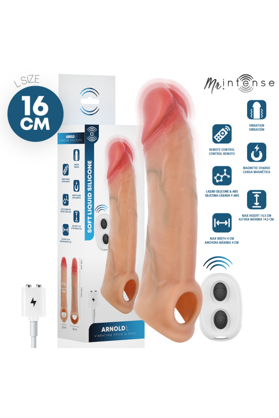 MR INTENSE - ARNOLD L GUAINA PER PENE VIBRANTE ULTRA-REALISTICA CON TELECOMANDO 16 CM -Ø- 4