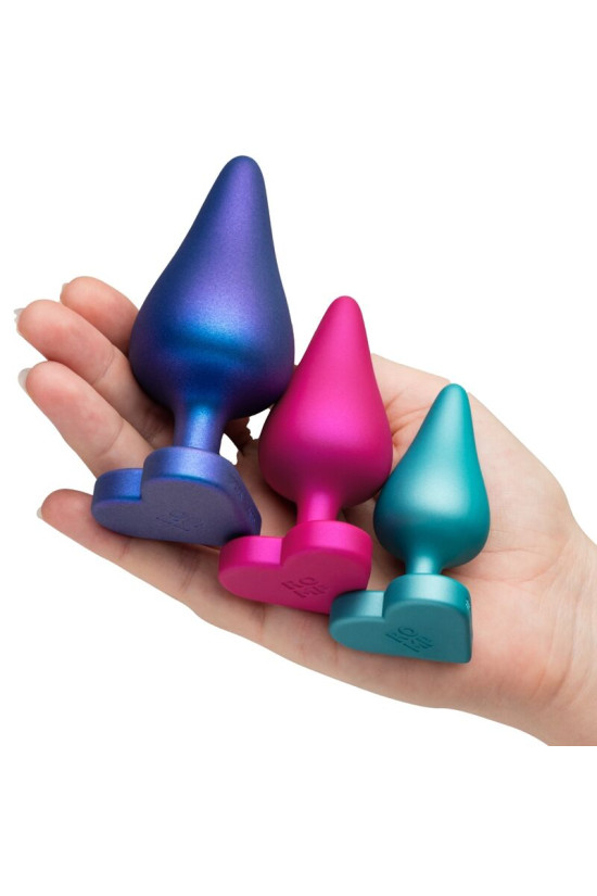 ROMP - KIT PER ALLENAMENTO ANALE LUSTER S/M/L CON BASE A FORMA DI CUORE