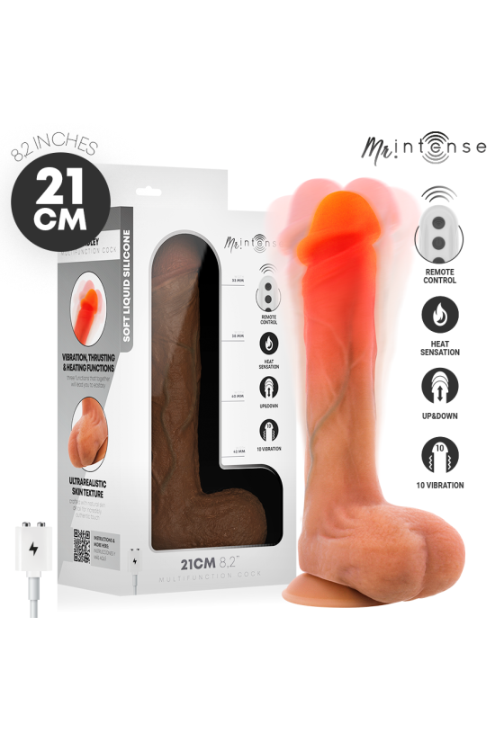 MR INTENSE - BRADLEY DILDO VIBRATORE CON EFFETTO CALORE E TELECOMANDO 21 CM -Ø- 4