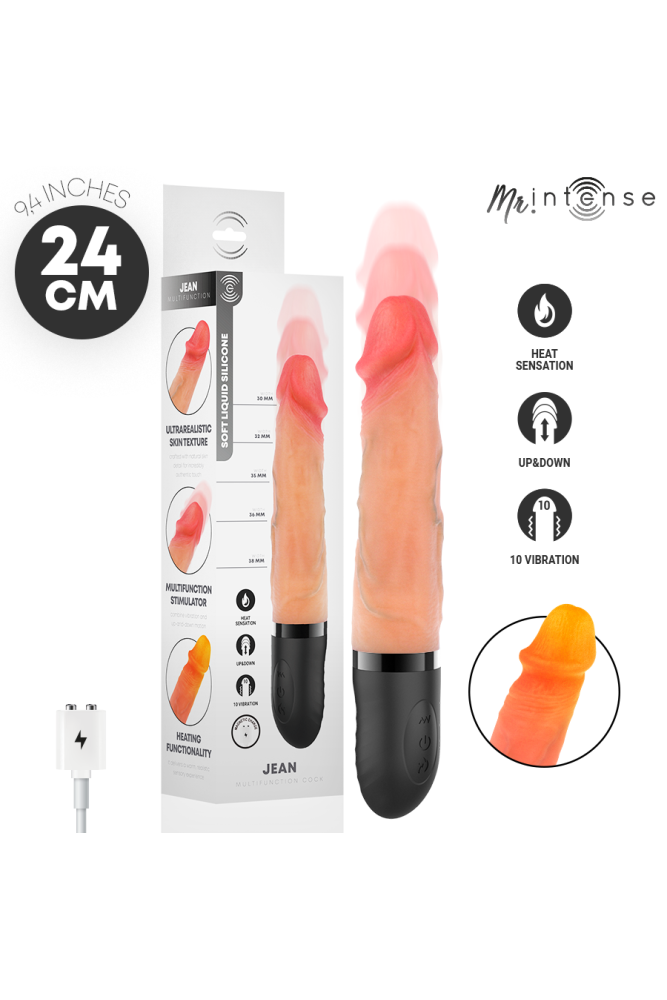 MR INTENSE - JEAN VIBRATORE UP&DOWN CON EFFETTO CALORE 24 CM -Ø- 3
