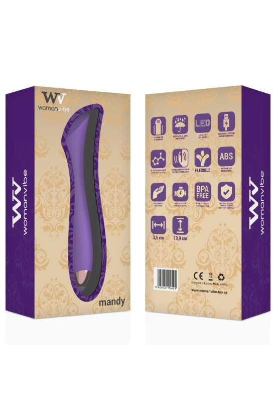 WOMANVIBE - VIBRATORE RICARICABILE IN SILICONE PUNTO "K" MANDY