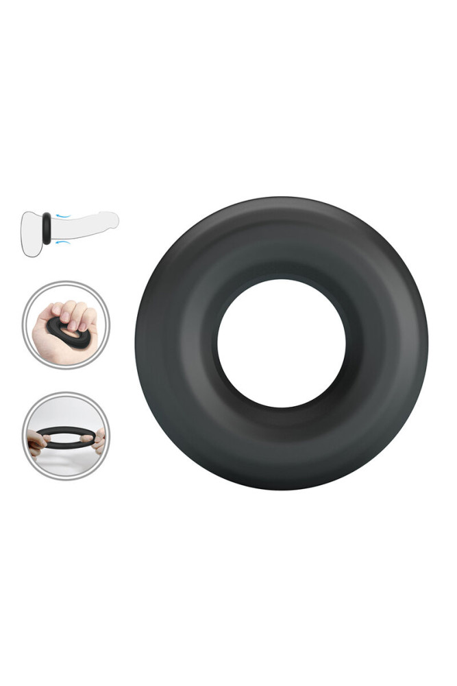 CRAZY BULL - ANELLO PER PENE IN SILICONE SUPER MORBIDO URBAN NERO