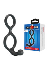 CRAZY BULL - ANELLO DOPPIO PER PENE E TESTICOLI FLORIAN NERO