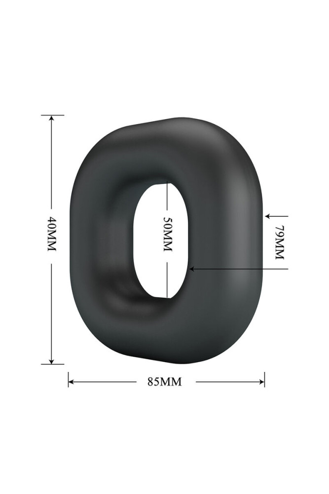 CRAZY BULL - ANELLO PER PENE WALDEN IN SILICONE SUPER MORBIDO NERO