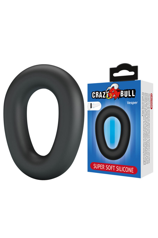 CRAZY BULL - VESPER ANELLO PER PENE IN SILICONE SUPER MORBIDO NERO