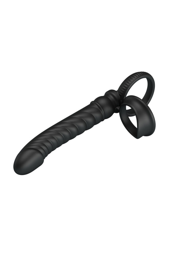 PRETTY LOVE - VIBRATORE ANALE MERRITT CON ANELLO E VIBRAZIONE NERO